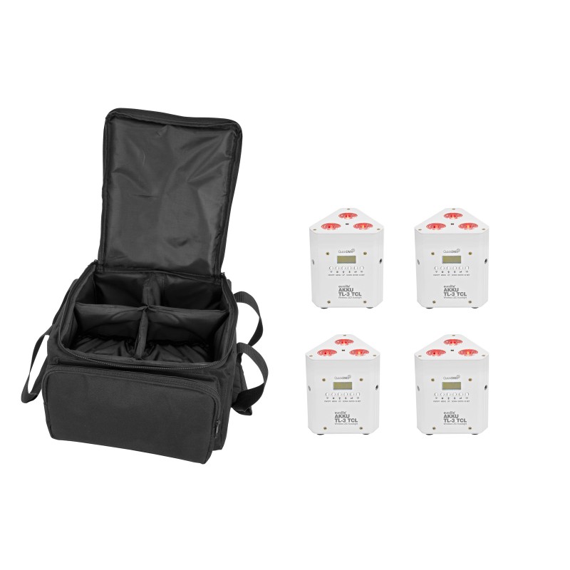 EUROLITE Set 4x AKKU TL-3 TCL white + SB-4 Soft-Bag - 1 EUROLITE Set 4x AKKU TL-3 TCL white + SB-4 Soft-Bag - 1