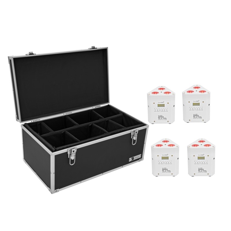 EUROLITE Set 4x AKKU TL-3 TCL white + Case TDV-1 - 1 EUROLITE Set 4x AKKU TL-3 TCL white + Case TDV-1 - 1