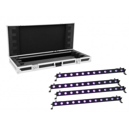 EUROLITE Set 4x LED BAR-12 UV Bar + Case - 1