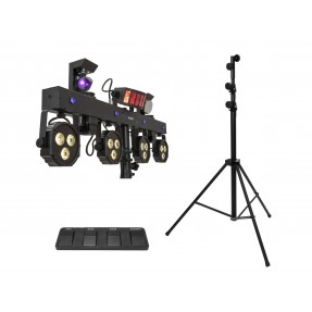 EUROLITE Set LED KLS Scan Next FX Compact Light Set + Foot switch + Steel stand - 1