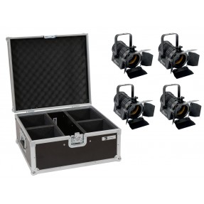 EUROLITE Set 4x LED THA-20PC TRC Theater-Spot bk + Case - 1