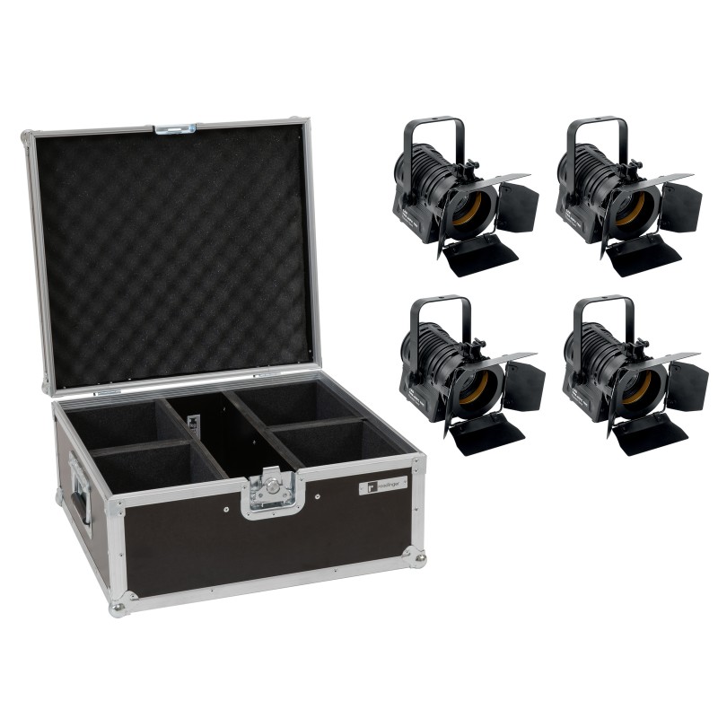 EUROLITE Set 4x LED THA-20PC TRC Theater-Spot bk + Case - 1 EUROLITE Set 4x LED THA-20PC TRC Theater-Spot bk + Case - 1