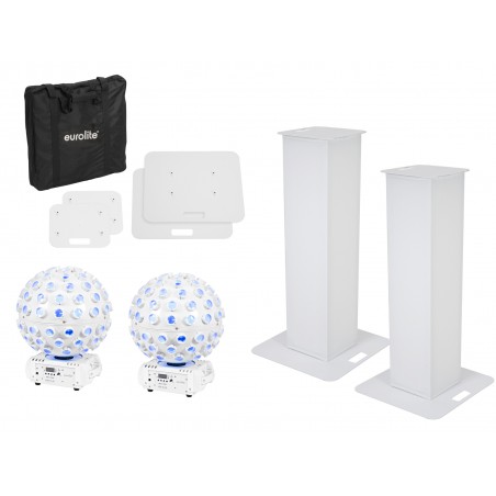 EUROLITE Set 2x Stage Stand 100cm + 2x LED B-40 Beam Effect white - 1