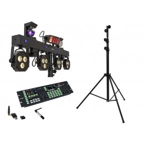 EUROLITE Set LED KLS Scan Next FX Compact Light Set + Controller + Steel stand - 1