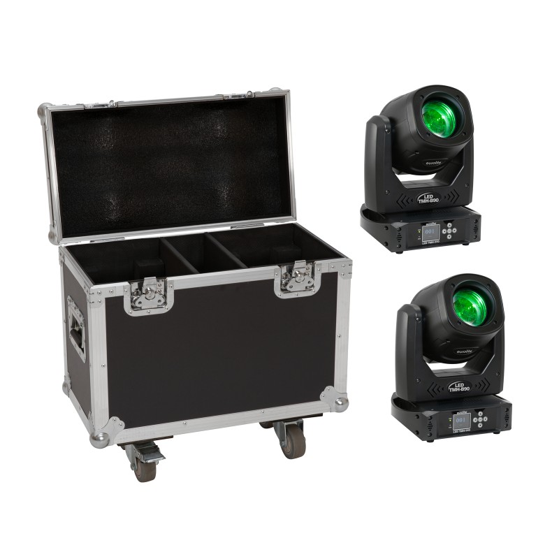 EUROLITE Set 2x LED TMH-B90 + Case with wheels - 1 EUROLITE Set 2x LED TMH-B90 + Case with wheels - 1