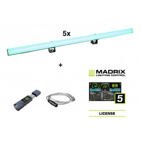 EUROLITE Set 5x LED PR-100/32 Pixel DMX Rail + Madrix Software - 1