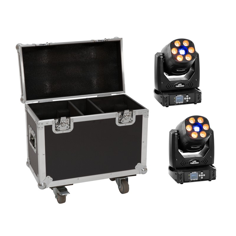 EUROLITE Set 2x LED TMH-H90 + Case with wheels - 1 EUROLITE Set 2x LED TMH-H90 + Case with wheels - 1