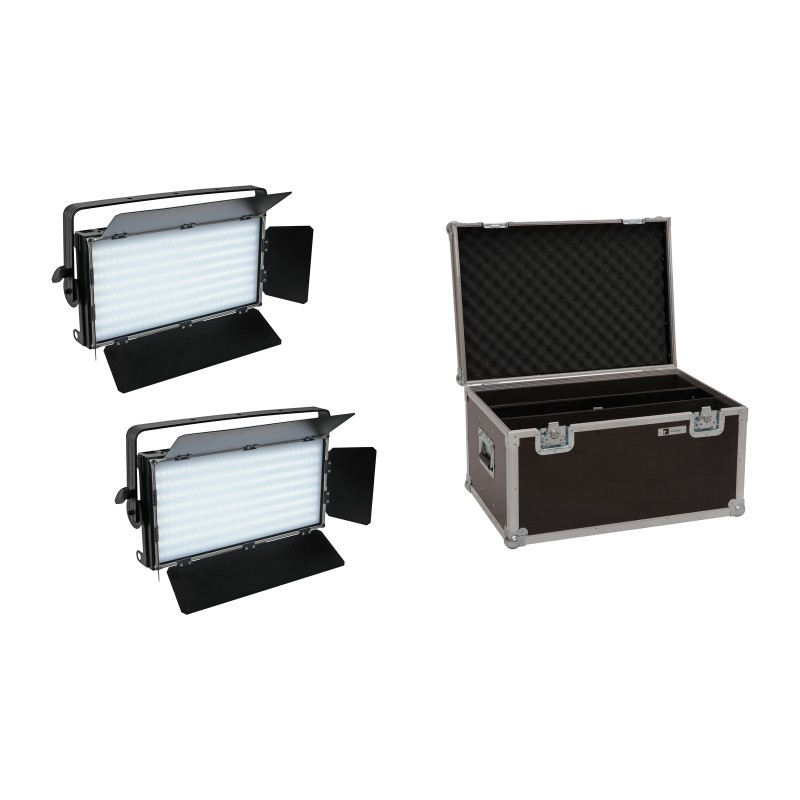 EUROLITE Set 2x LED PLL-480 CW/WW Panel + Case - 1 EUROLITE Set 2x LED PLL-480 CW/WW Panel + Case - 1