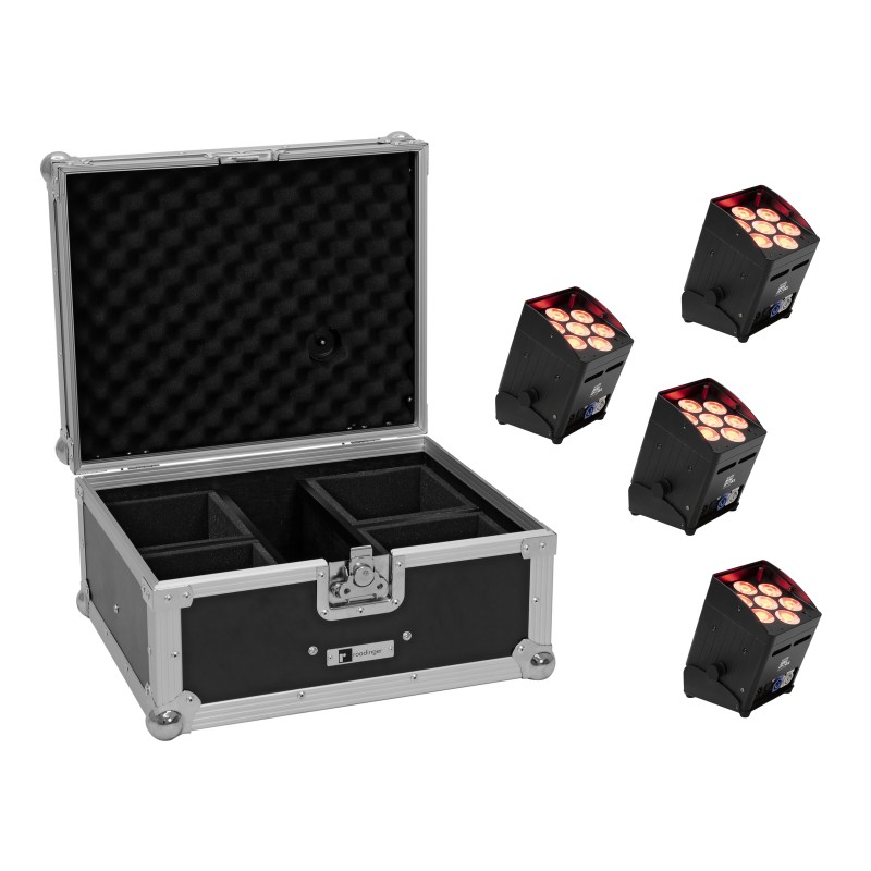 EUROLITE Set 4x AKKU UP-7 QCL Spot QuickDMX + Case - 1 EUROLITE Set 4x AKKU UP-7 QCL Spot QuickDMX + Case - 1