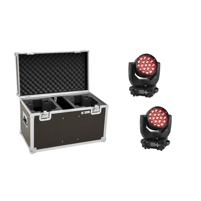 EUROLITE Set 2x LED TMH-X4 Moving-Head Wash Zoom + Case - 1 EUROLITE Set 2x LED TMH-X4 Moving-Head Wash Zoom + Case - 1