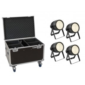 EUROLITE Set 4x LED Theatre COB 200 WW + Case  with wheels - 1