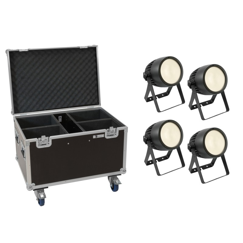 EUROLITE Set 4x LED Theatre COB 200 WW + Case with wheels - 1 EUROLITE Set 4x LED Theatre COB 200 WW + Case with wheels - 1
