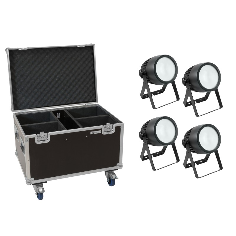 EUROLITE Set 4x LED Theatre COB 200 WW/CW + Case with wheels - 1 EUROLITE Set 4x LED Theatre COB 200 WW/CW + Case with wheels - 1