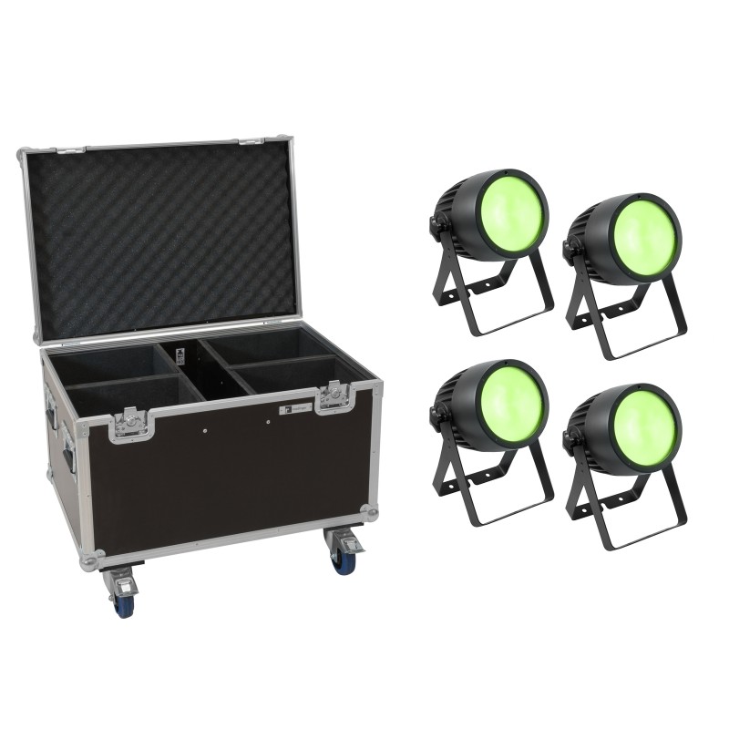 EUROLITE Set 4x LED Theatre COB 200 RGB+WW + Case with wheels - 1 EUROLITE Set 4x LED Theatre COB 200 RGB+WW + Case with wheels - 1