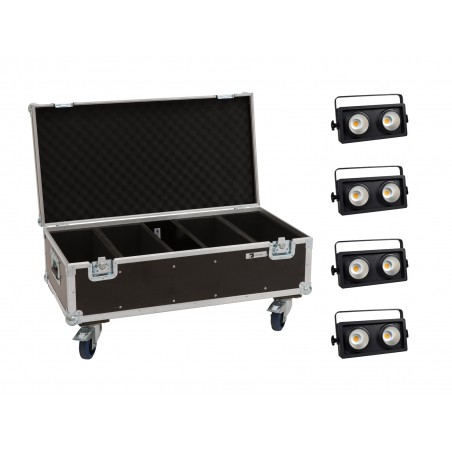 EUROLITE Set 4x Audience Blinder 2x100W LED COB WW + Case - 1