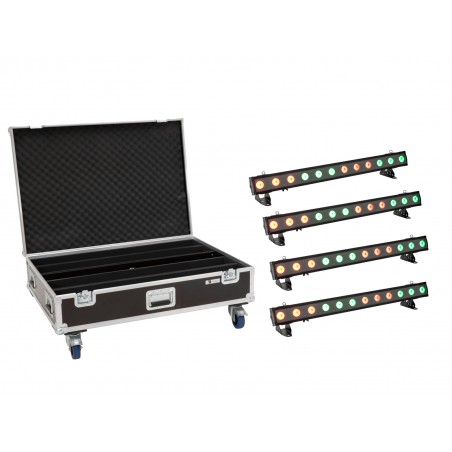 EUROLITE Set 4x LED IP T-PIX 12 HCL Bar + Case with wheels - 1