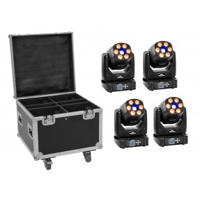 EUROLITE Set 4x LED TMH-H90 + Case with wheels - 1