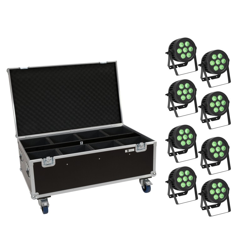 EUROLITE Set 8x LED IP PAR 7x9W SCL Spot + Case with wheels - 1 EUROLITE Set 8x LED IP PAR 7x9W SCL Spot + Case with wheels - 1