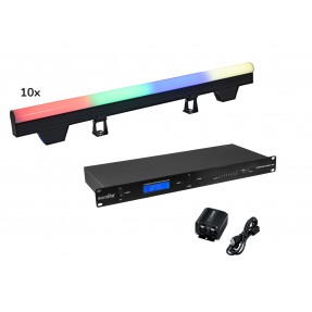 EUROLITE Set 10x LED PT-100/32 Pixel DMX Tube + DMX Software - 1