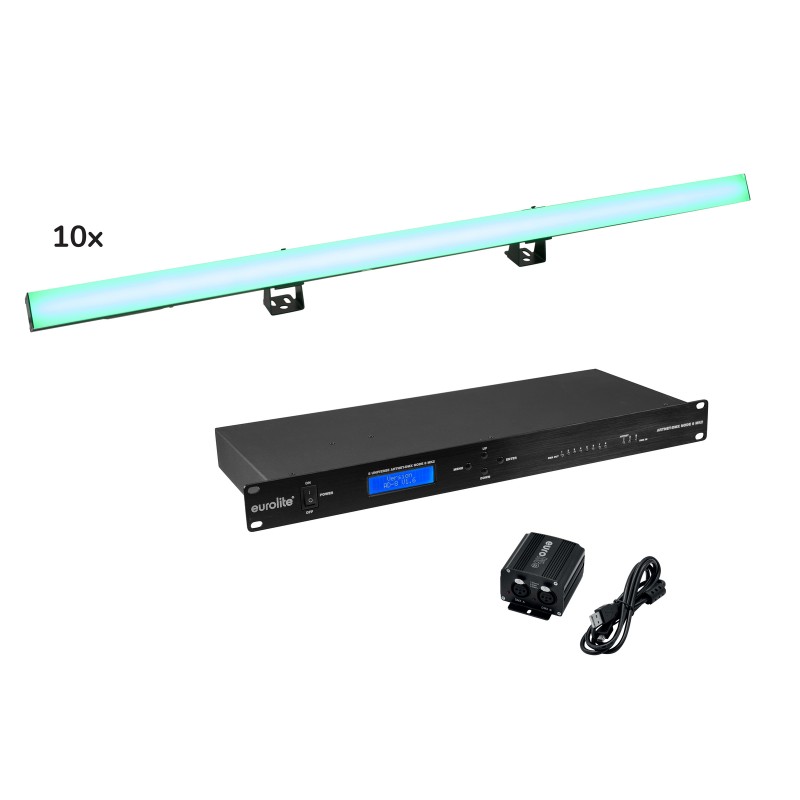 EUROLITE Set 10x LED PR-100/32 Pixel DMX Rail + DMX Software - 1 EUROLITE Set 10x LED PR-100/32 Pixel DMX Rail + DMX Software - 1