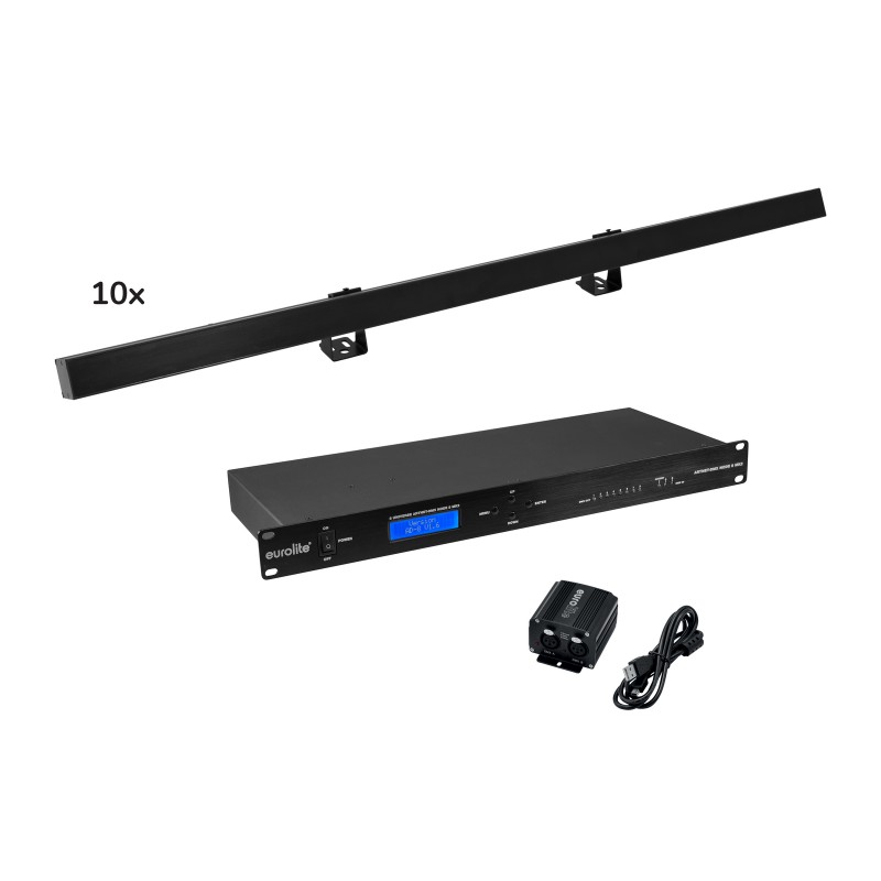 EUROLITE Set 10x LED PR-100/32 Pixel DMX Rail bk + DMX Software - 1 EUROLITE Set 10x LED PR-100/32 Pixel DMX Rail bk + DMX Software - 1