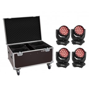 EUROLITE Set 4x LED TMH-X4 Moving-Head Wash Zoom + Case - 1