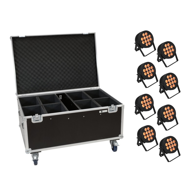EUROLITE Set 8x LED IP PAR 12x9W SCL Spot + Case with wheels - 1 EUROLITE Set 8x LED IP PAR 12x9W SCL Spot + Case with wheels - 1