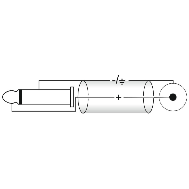 OMNITRONIC Adaptercable RCA/Jack 0.9m bk - 2