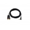 OMNITRONIC Adaptercable 3.5 Jack 90°/2xRCA 1.5m bk - 2