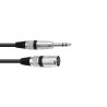 OMNITRONIC Adaptercable XLR(M)/Jack stereo 2m bk - 1
