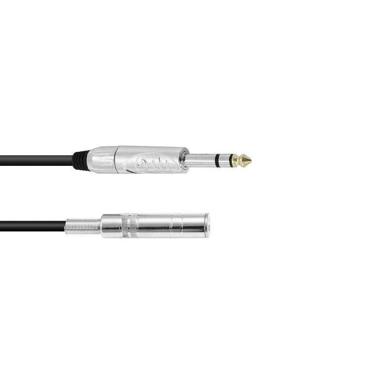 OMNITRONIC Jack extension 6.3 stereo 3m bk - 1