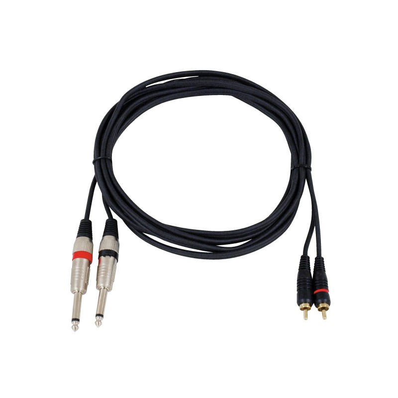 OMNITRONIC Adaptercable 2xJack/2xRCA 3m bk - 2