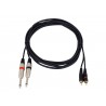 OMNITRONIC Adaptercable 2xJack/2xRCA 3m bk - 2