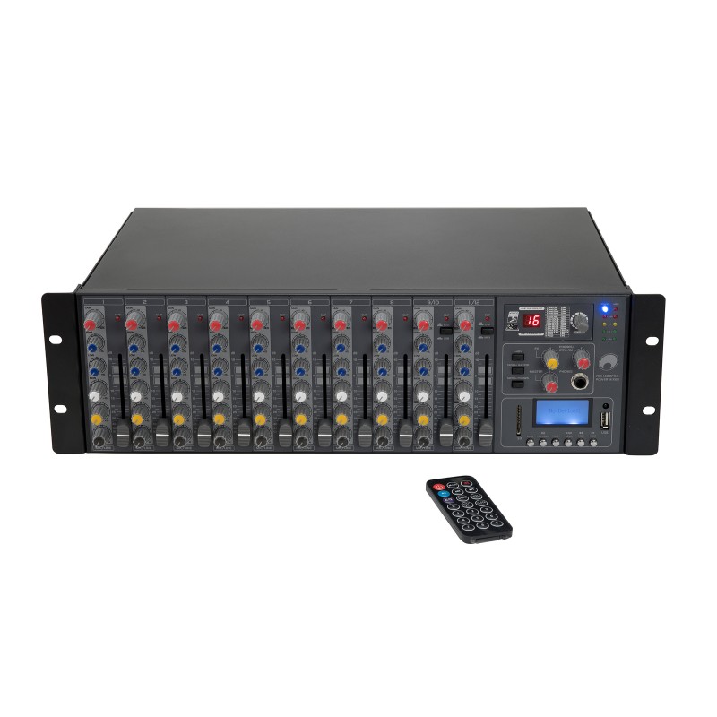 OMNITRONIC RM-1422FXA USB Rack Power Mixer - 2 OMNITRONIC RM-1422FXA USB Rack Power Mixer - 2