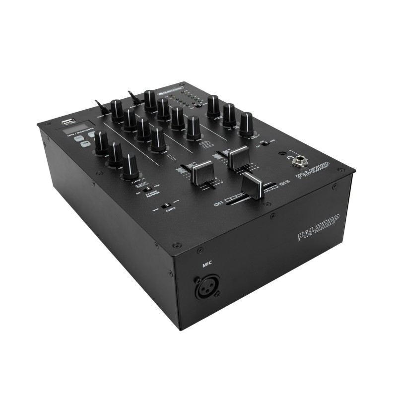 OMNITRONIC PM-222P 2-Channel DJ Mixer with Player - 4 OMNITRONIC PM-222P 2-Channel DJ Mixer with Player - 4