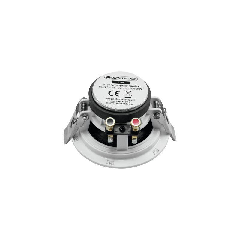 OMNITRONIC CS-3 Ceiling Speaker, white, 2x - 2 OMNITRONIC CS-3 Ceiling Speaker, white, 2x - 2