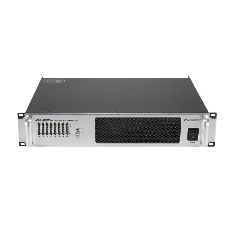 OMNITRONIC MCD-4008 MK2 8-Channel Installation Amplifier - 1 OMNITRONIC MCD-4008 MK2 8-Channel Installation Amplifier - 1