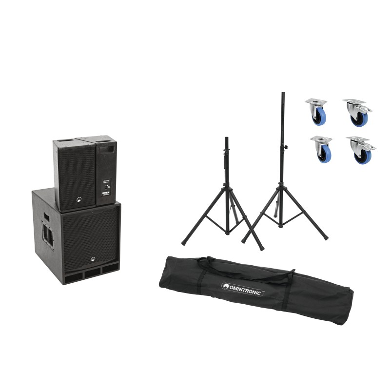 OMNITRONIC Set MAXX-1508DSP 2.1 Aktiv-System + Speaker stands - 1 OMNITRONIC Set MAXX-1508DSP 2.1 Aktiv-System + Speaker stands - 1