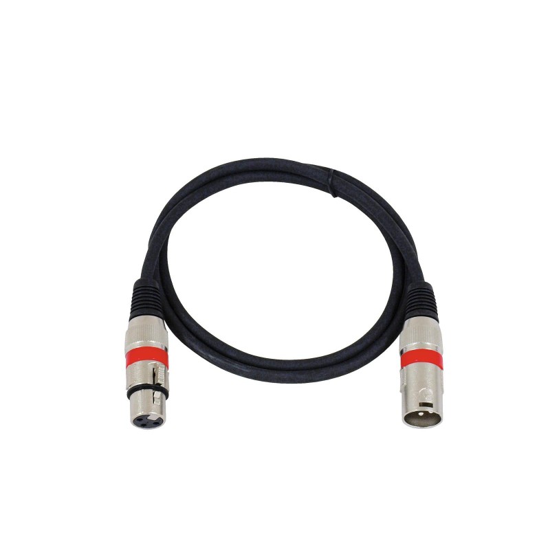 OMNITRONIC XLR cable 3pin 1m bk/rd - 2