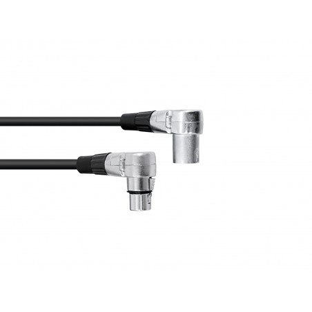 OMNITRONIC XLR cable 3pin 3m 90° bk - 1