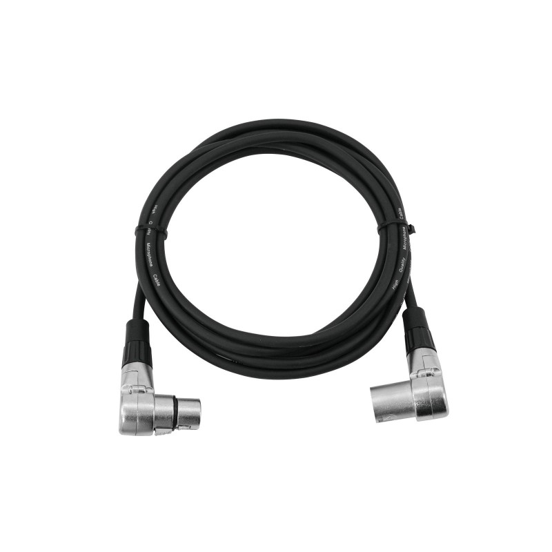 OMNITRONIC XLR cable 3pin 3m 90° bk - 2