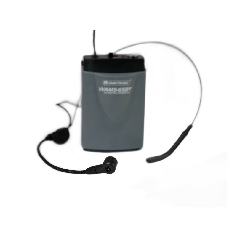 OMNITRONIC WAMS-65BT Bodypack Transmitter incl. Headset - 4 OMNITRONIC WAMS-65BT Bodypack Transmitter incl. Headset - 4