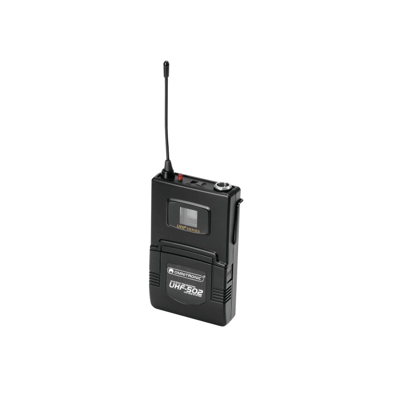 OMNITRONIC UHF-502 Bodypack incl. 823-832MHz Lavalier (CH B orange) - 1 OMNITRONIC UHF-502 Bodypack incl. 823-832MHz Lavalier (CH B orange) - 1