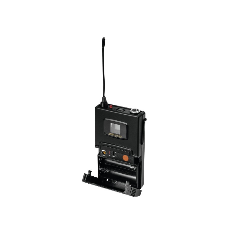 OMNITRONIC UHF-502 Bodypack incl. 823-832MHz Lavalier (CH B orange) - 2 OMNITRONIC UHF-502 Bodypack incl. 823-832MHz Lavalier (CH B orange) - 2
