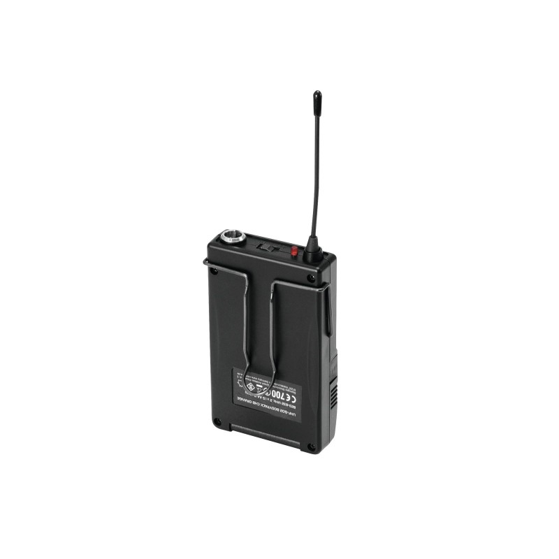 OMNITRONIC UHF-502 Bodypack incl. 823-832MHz Lavalier (CH B orange) - 3 OMNITRONIC UHF-502 Bodypack incl. 823-832MHz Lavalier (CH B orange) - 3