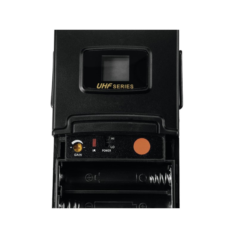 OMNITRONIC UHF-502 Bodypack incl. 823-832MHz Lavalier (CH B orange) - 4 OMNITRONIC UHF-502 Bodypack incl. 823-832MHz Lavalier (CH B orange) - 4