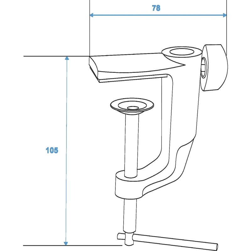 OMNITRONIC Holder Type A f. Table-Microphone Arm bk - 2 OMNITRONIC Holder Type A f. Table-Microphone Arm bk - 2