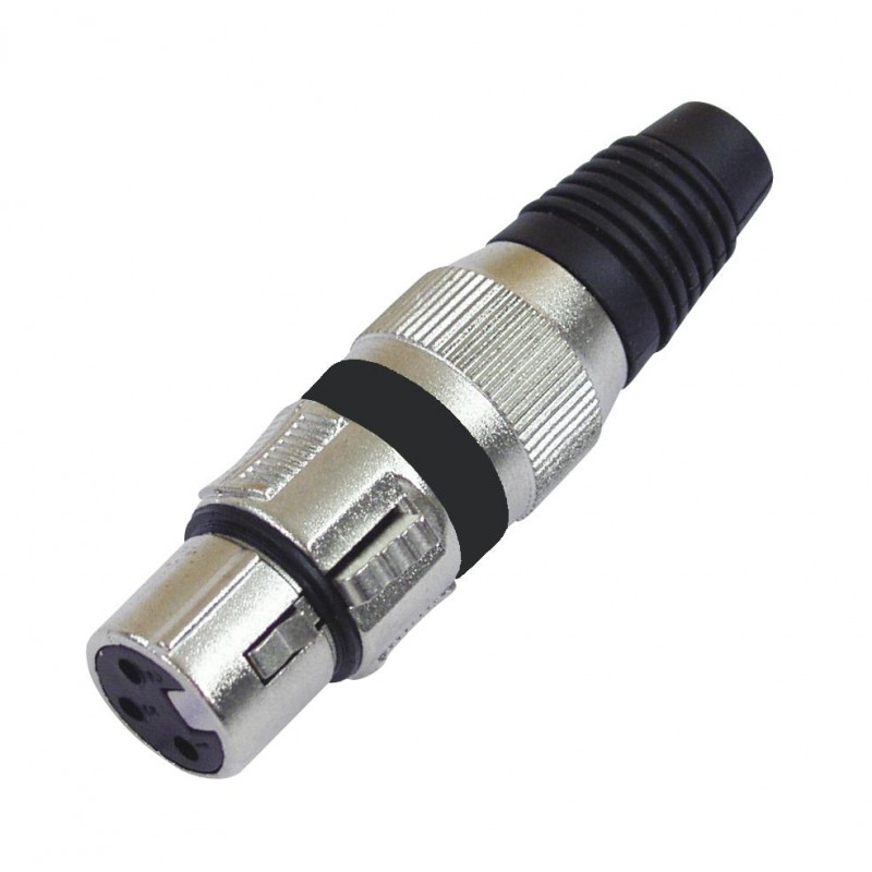 OMNITRONIC XLR socket 3pin bk 10x - 1