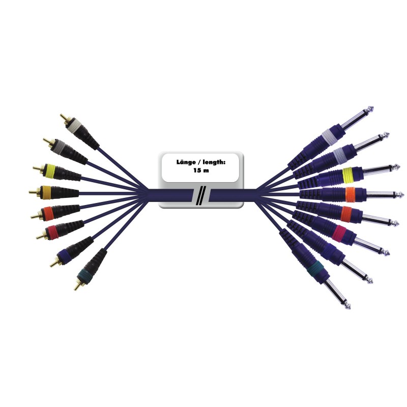 OMNITRONIC Snake cable 8xRCA/8xJack mono 15m - 4 OMNITRONIC Snake cable 8xRCA/8xJack mono 15m - 4