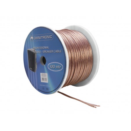 OMNITRONIC Speaker cable 2x2.5 100m clear - 1
